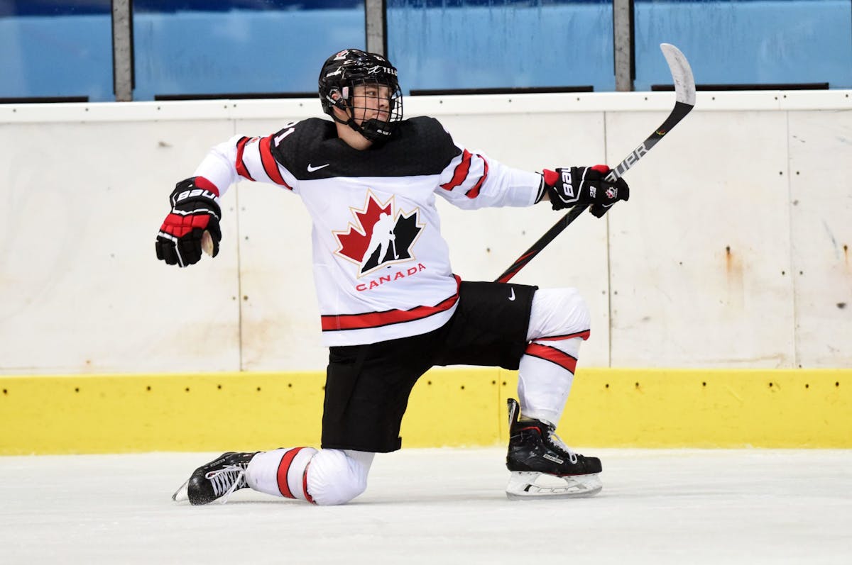 Canada Hockey Cole Perfetti White 2022 IIHF World Junior